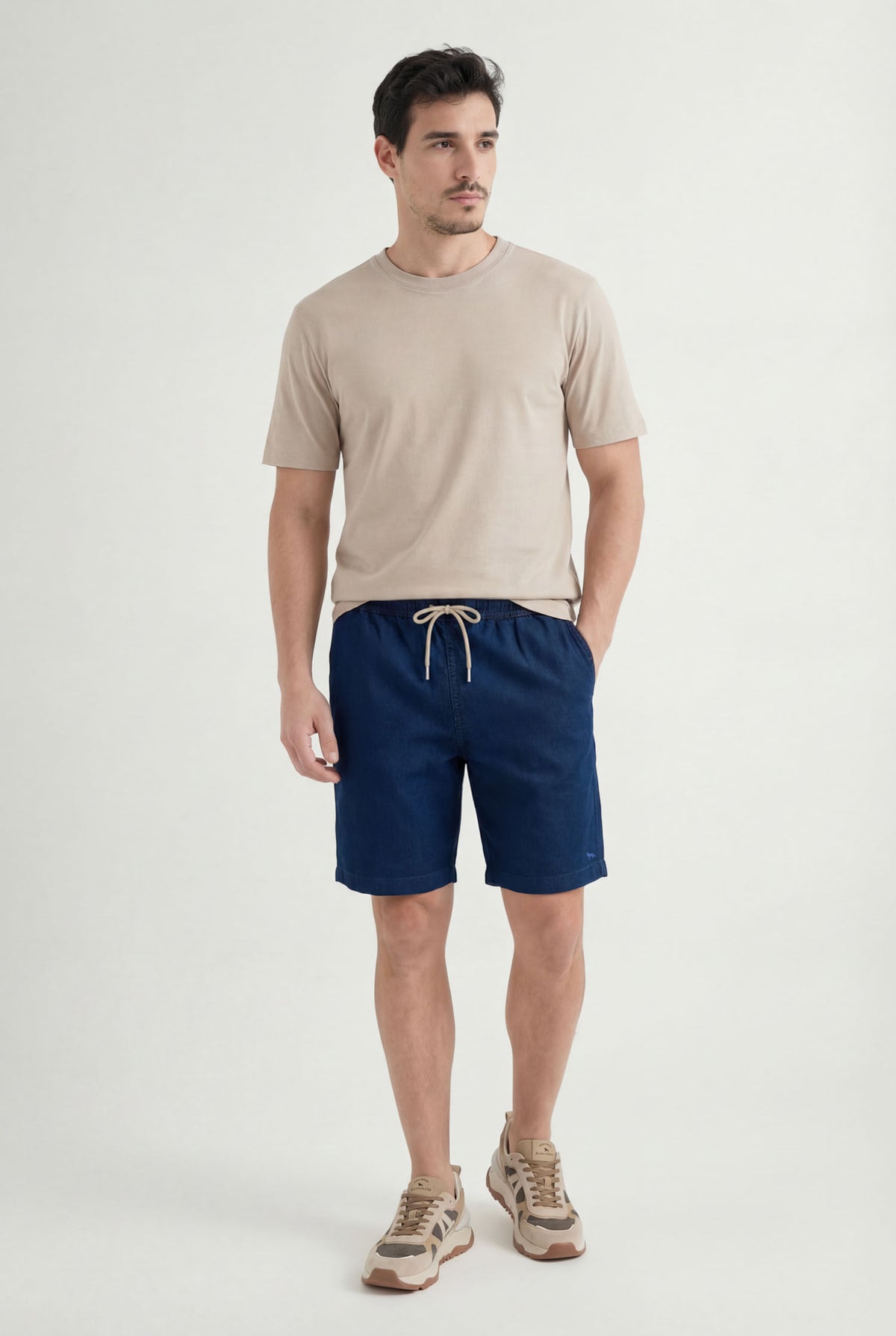 Bermuda Chino Fit Wash Masculina Acostamento Jeans