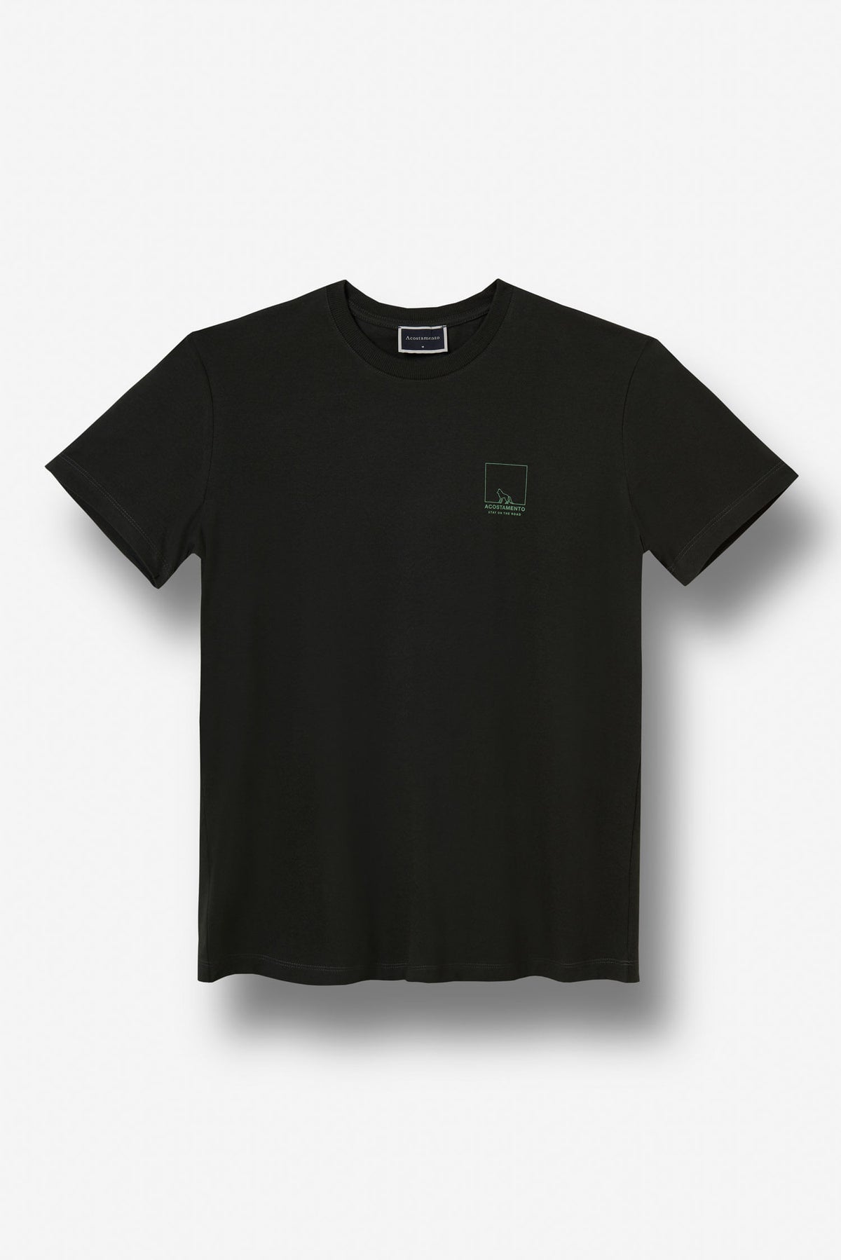 Camiseta Casual Road Estampada Masculina Acostamento Preto