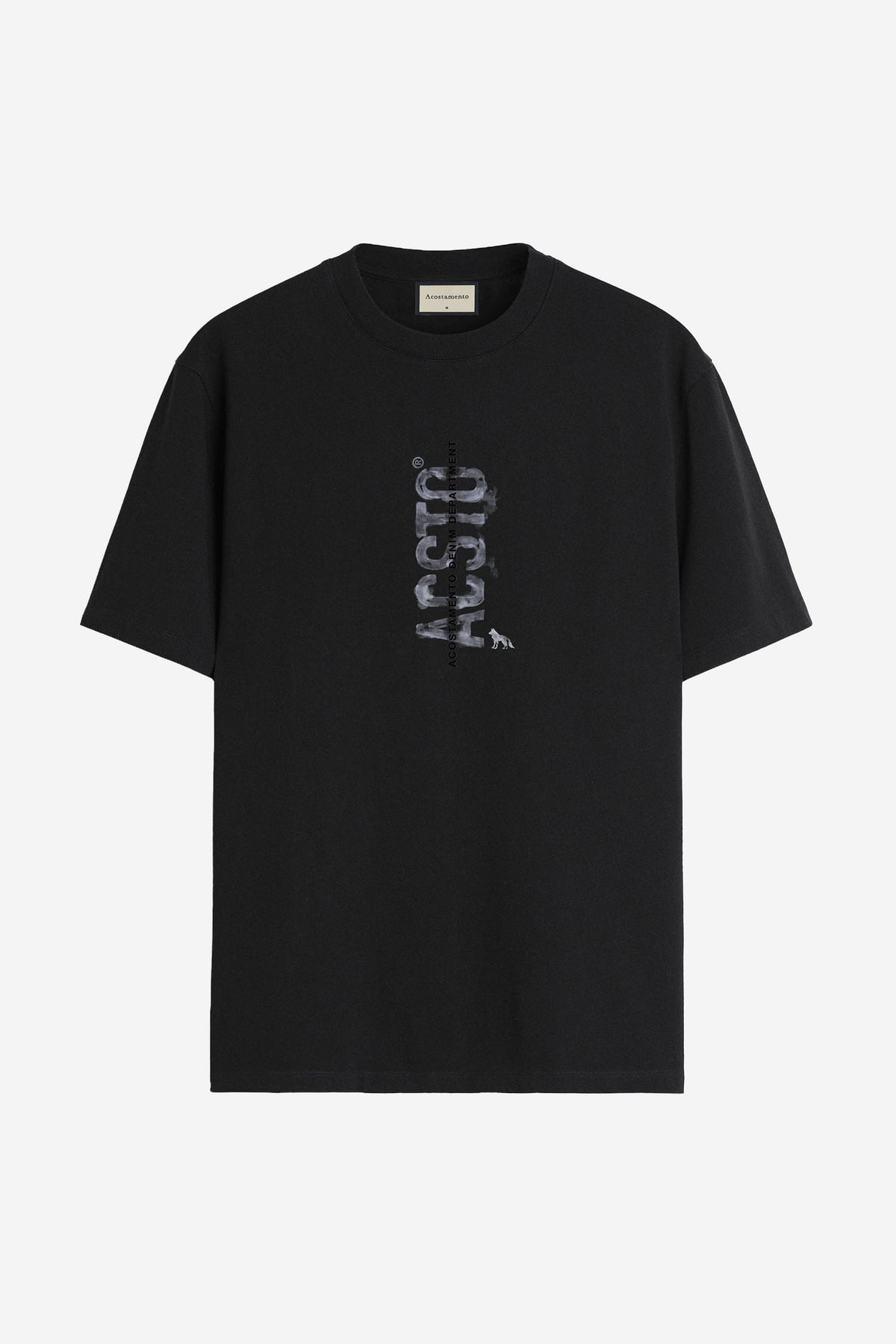 Camiseta Estampa Masculina Acostamento Preto