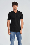 Polo Wolf Max Masculina Acostamento Preto