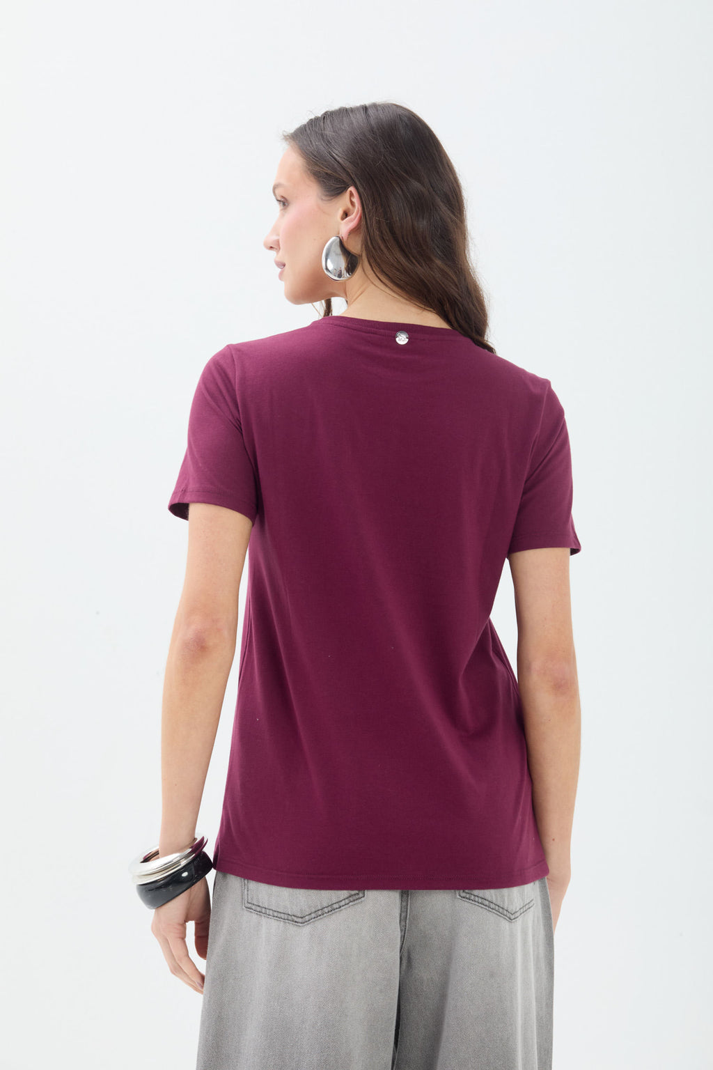 T-Shirt Lobo Shine ACT Feminina Deep Ruby
