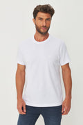Camiseta Básica Com Logo Masculina Acostamento Branco