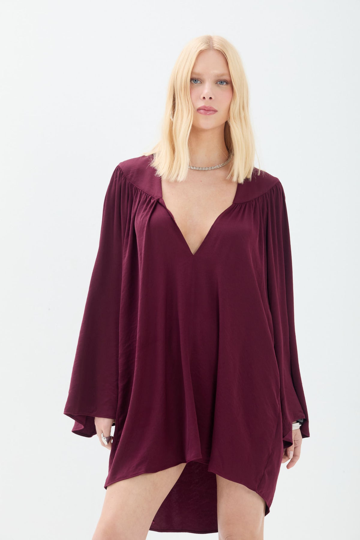 Vestido Manga Longa Acinturado ACT Feminino Preto