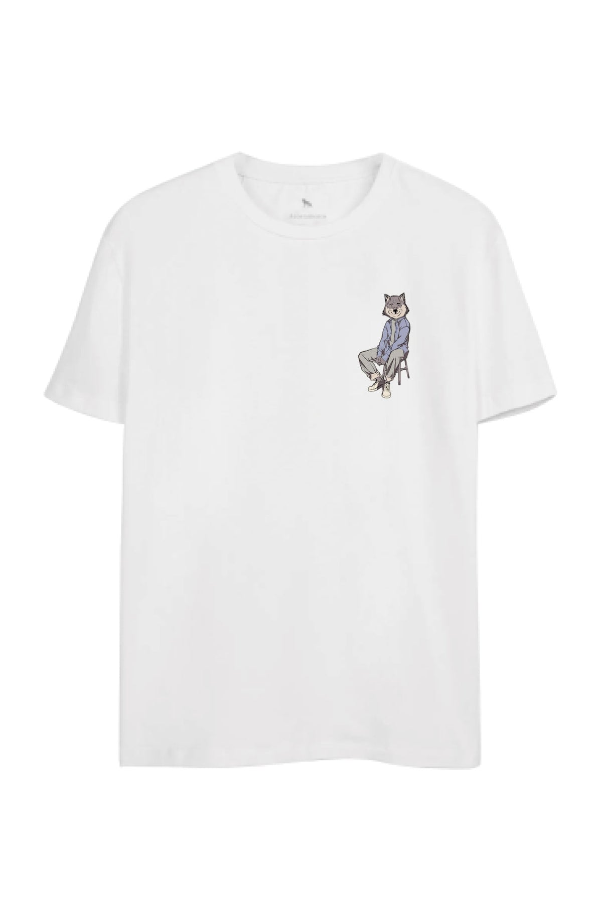 Camiseta Jovem Lobo Masculina Acostamento Branco