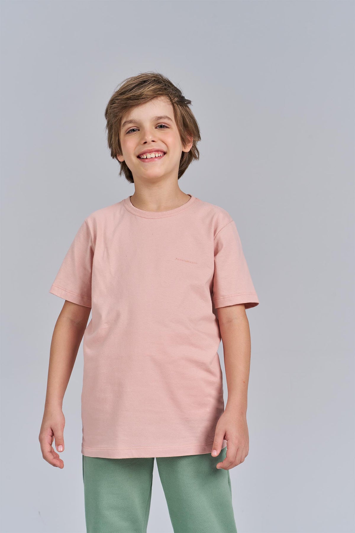 Camiseta Lobo Line Menino Acostamento Next Rosa Cha