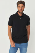 Polo Básica Touch Local Masculina Acostamento Preto