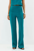 Calça Ajustada com Pespontos Feminina Inblanche Emerald Green