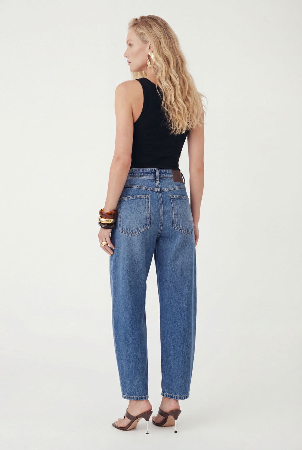 Calça Jeans Barrel Casual ACT Feminina Jeans Intermediario