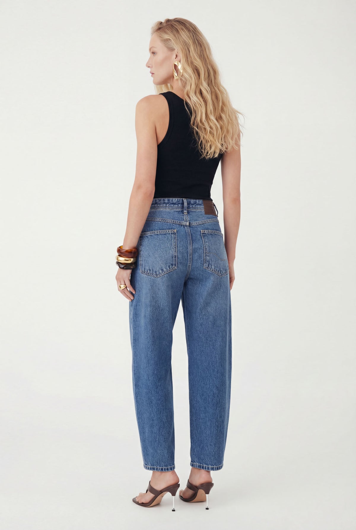 Calça Jeans Barrel Casual ACT Feminina Jeans Intermediario