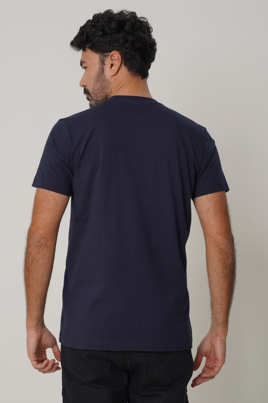 Camiseta Básica Lettering Touch Masculino Acostamento Marinho