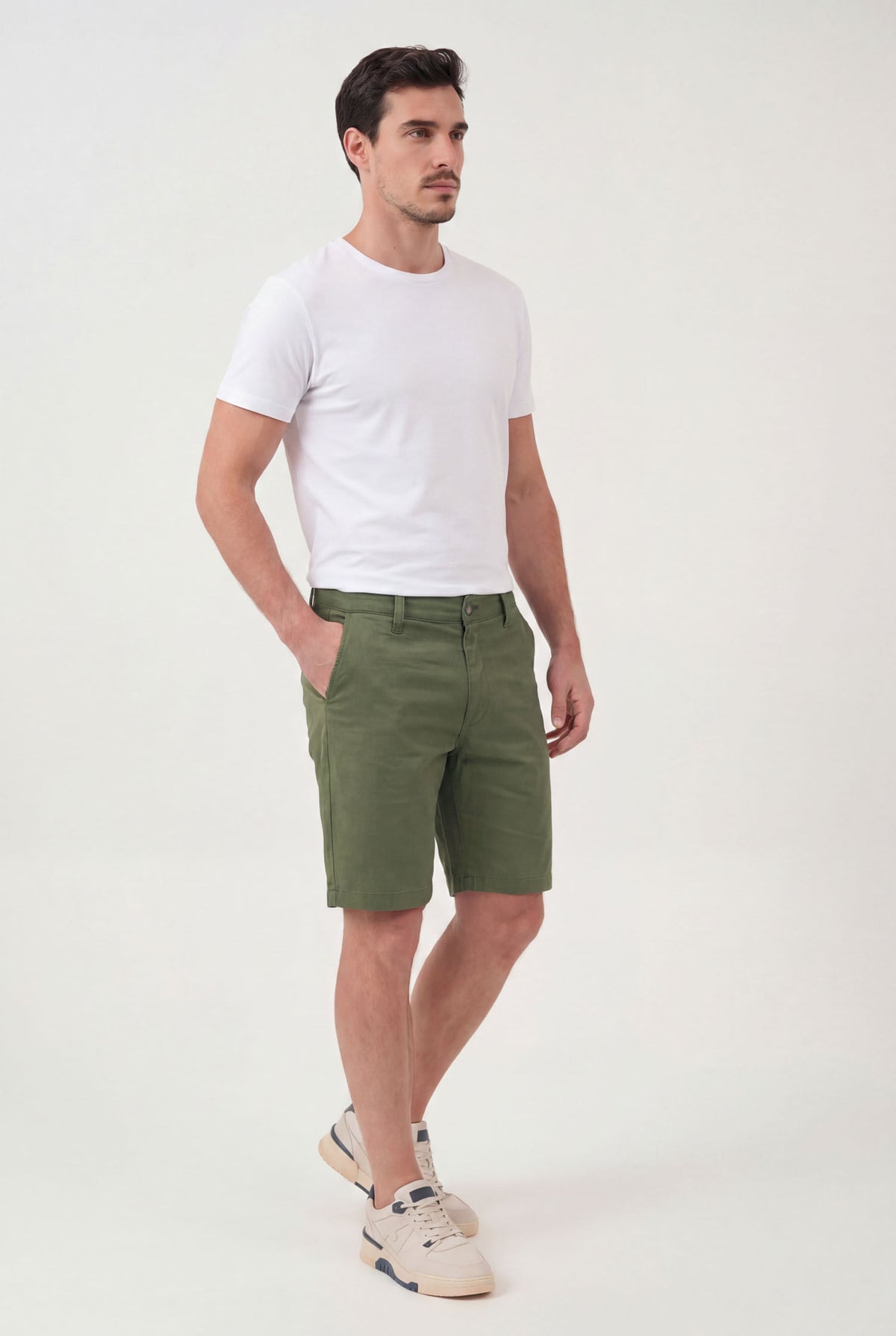 Bermuda Casual Masculina Acostamento Caqui