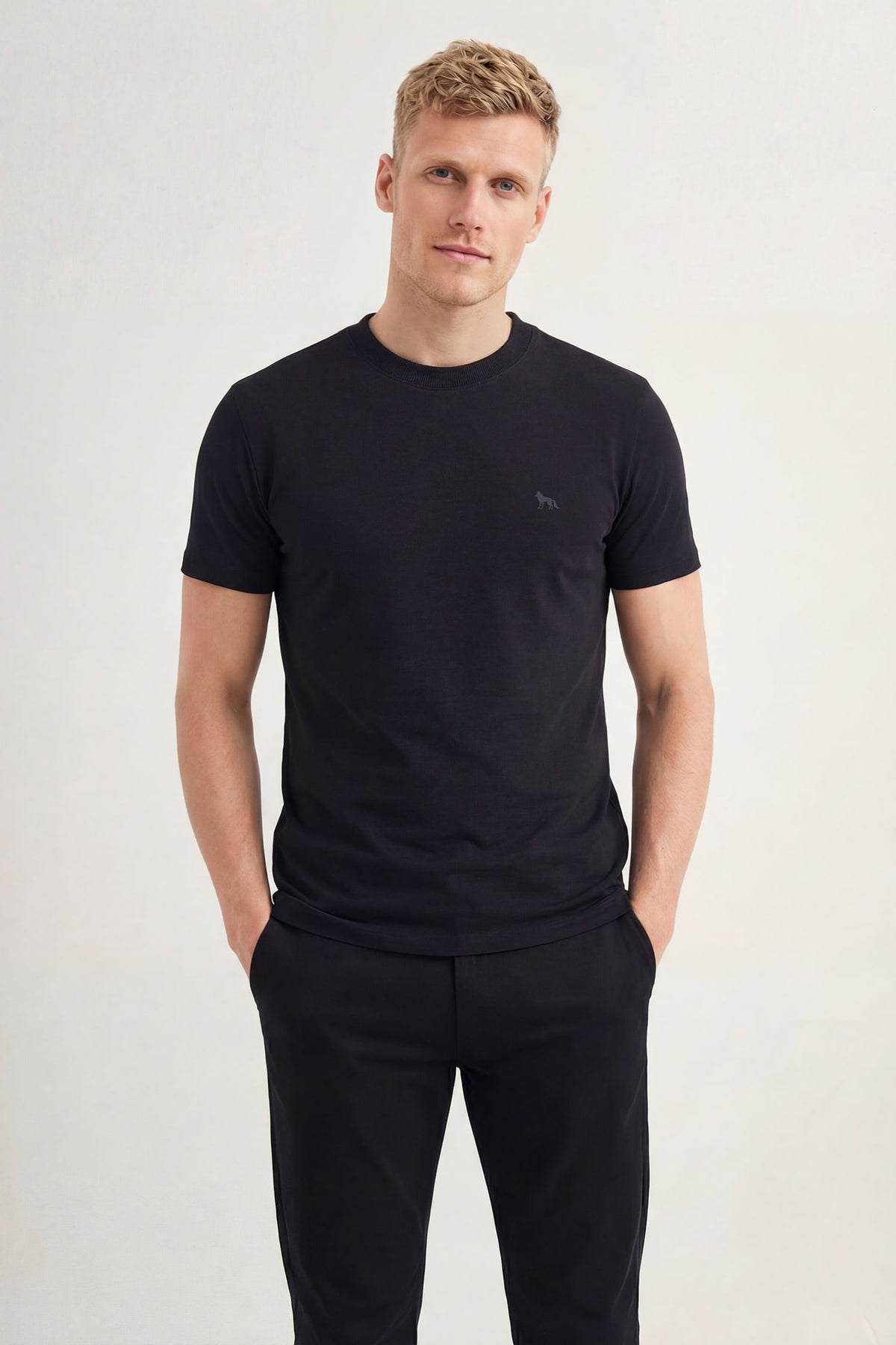Camiseta Scrivania Lobo Masculina Acostamento Preto