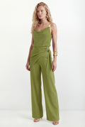 Calça Com Faixa Transpassada ACT Feminina Fresh Olive