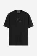 Camiseta Casual Logo Masculina Acostamento Preto