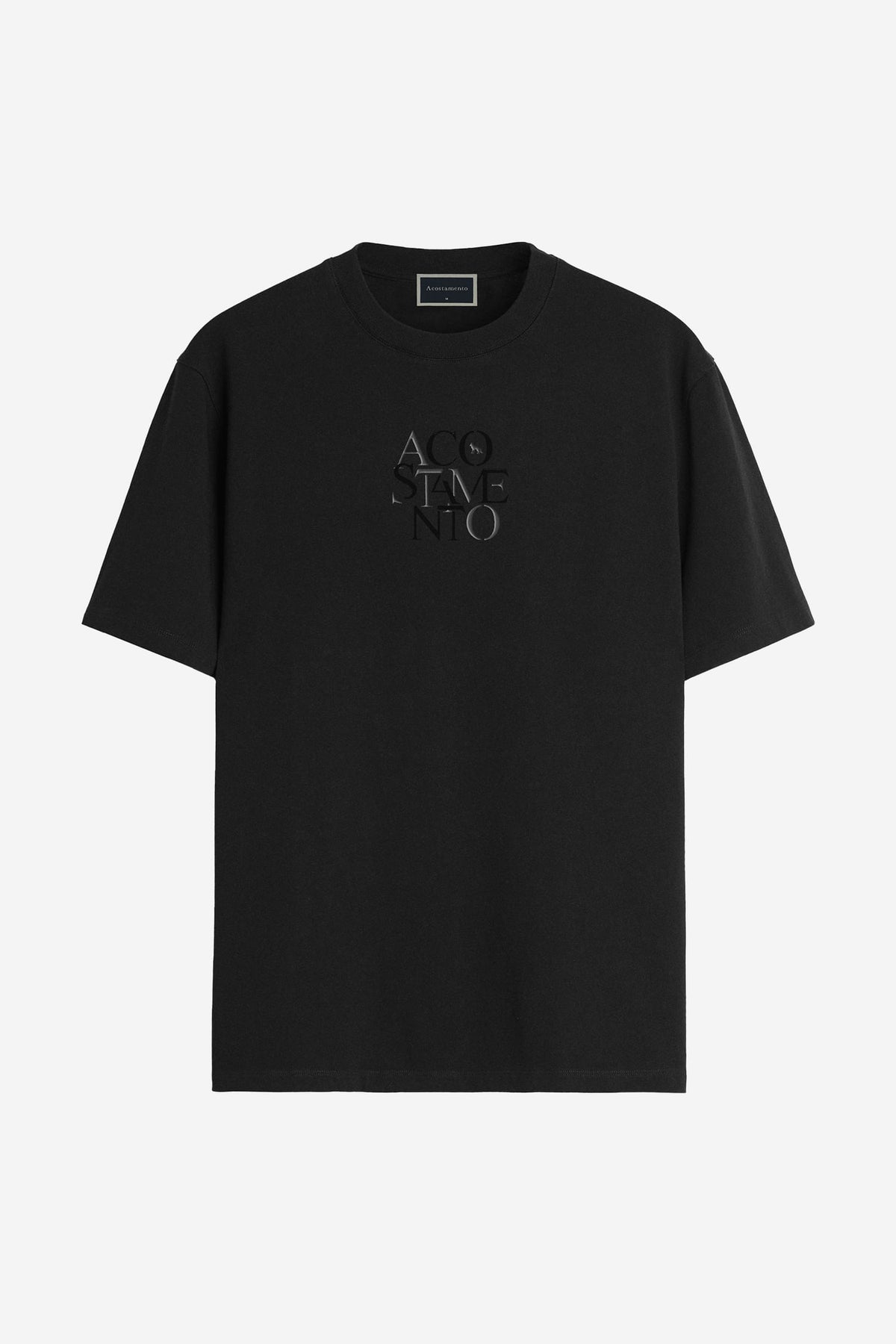 Camiseta Casual Logo Masculina Acostamento Preto