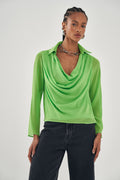 Blusa Degagê com Gola Feminina Inblanche Hyper Green