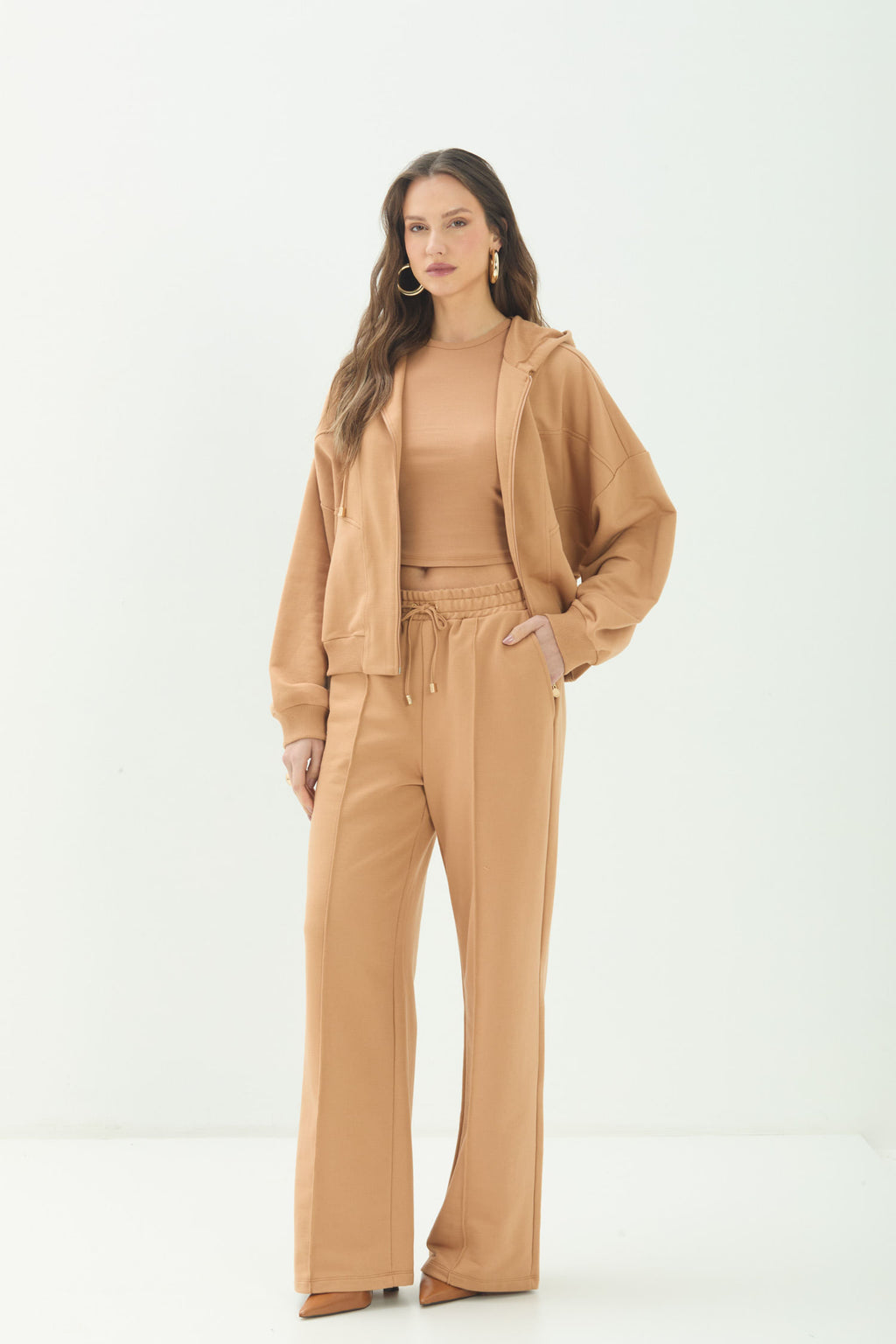 Calça Moletom Com Cordão ACT Feminina Fendi