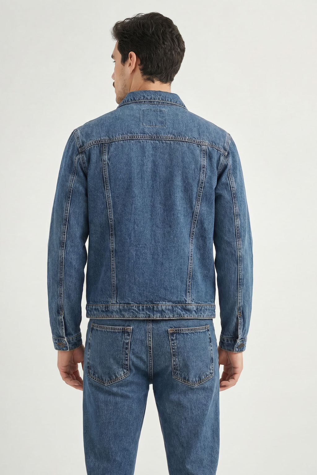 Jaqueta Jeans Worker Masculina Acostamento Jeans Escuro