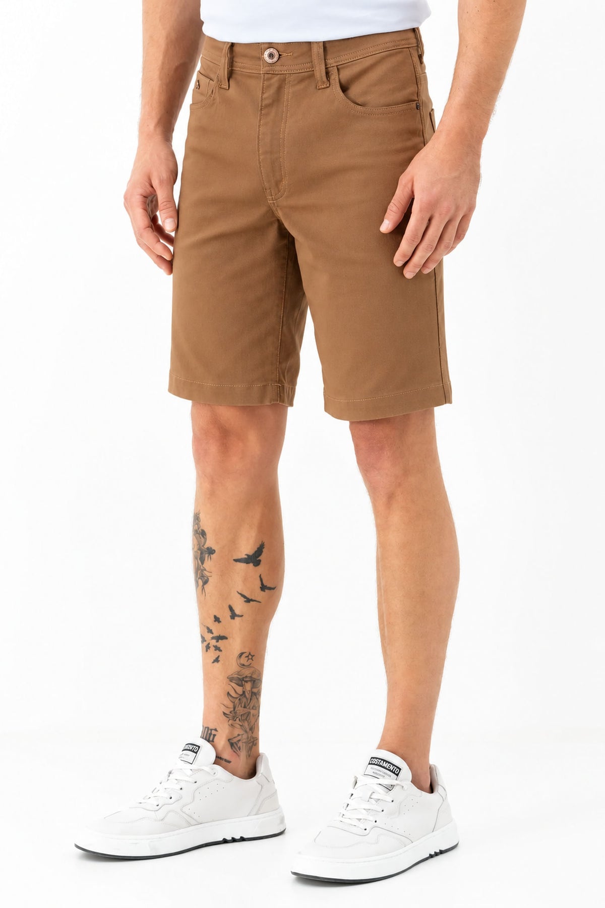 Bermuda Sarja Casual Masculina Acostamento Duna