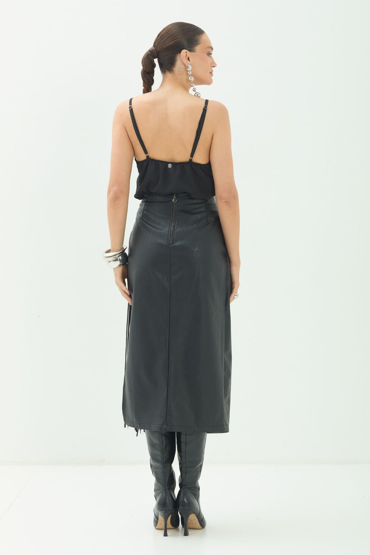 Blusa Alcinha Com Renda ACT Feminina Preto