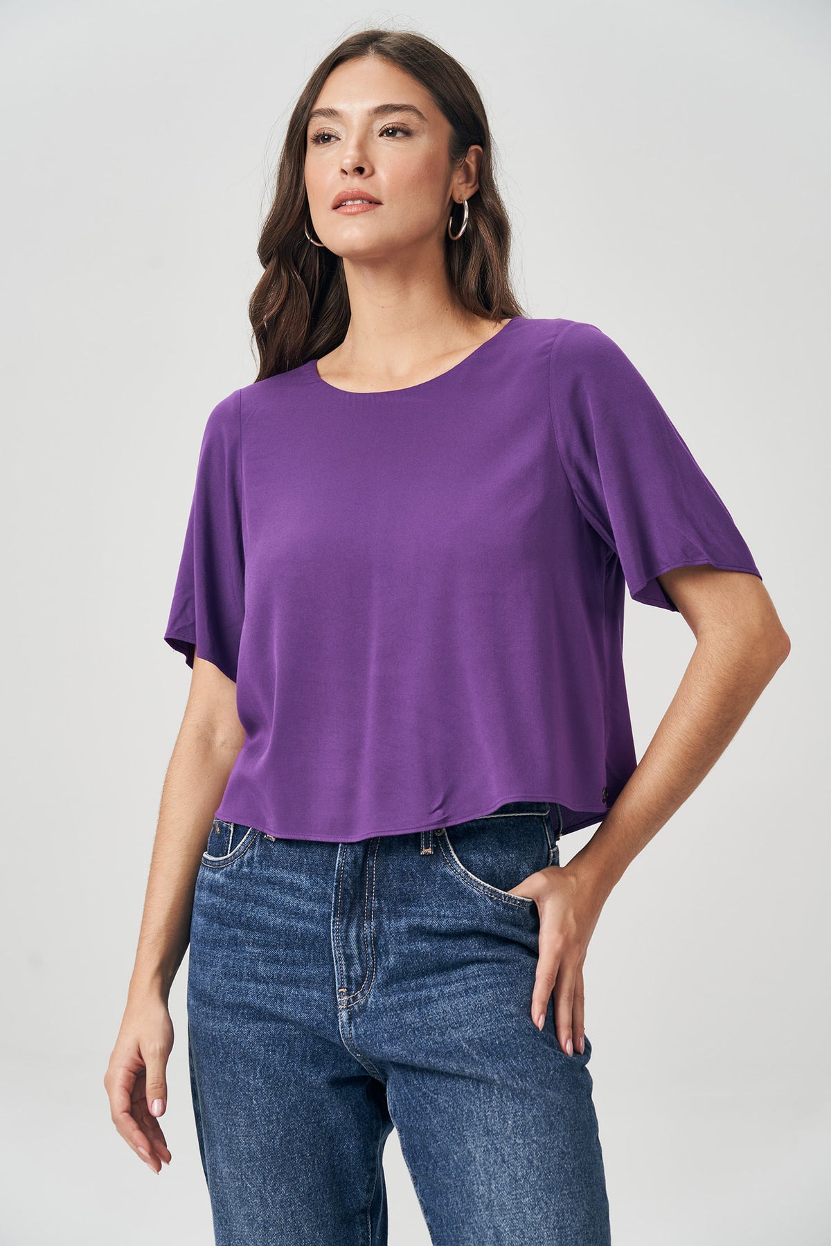 Blusa Costas Degagê Feminina Acostamento Purple