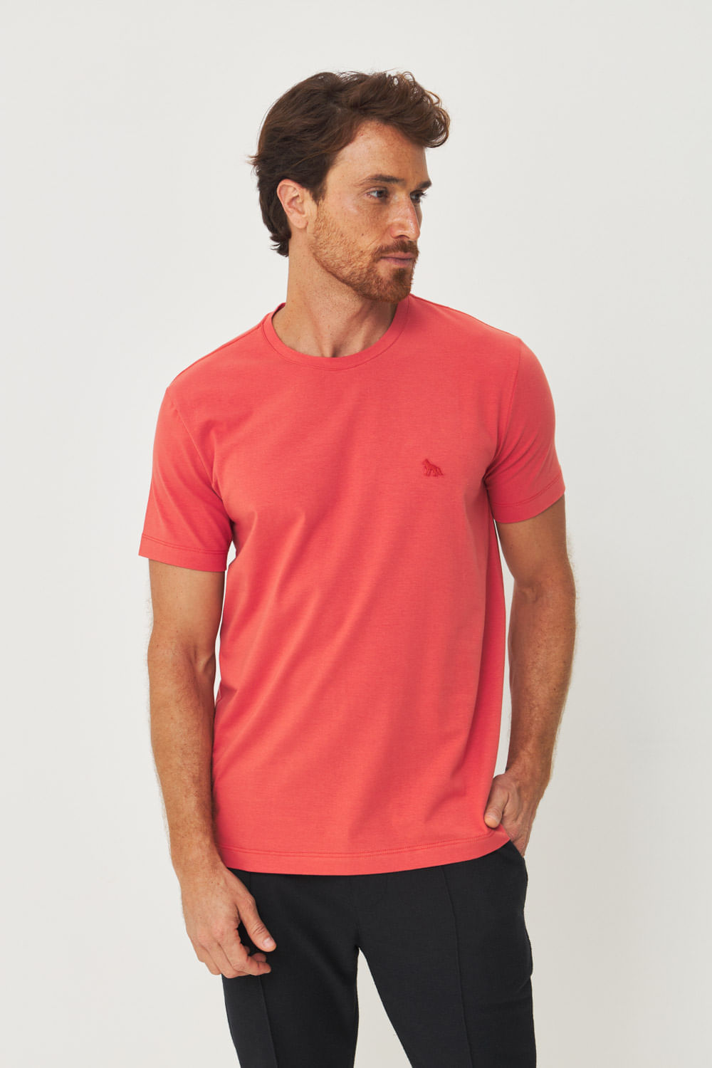 Camiseta Essential Lobo Masculina Acostamento Laranja Ferrugem