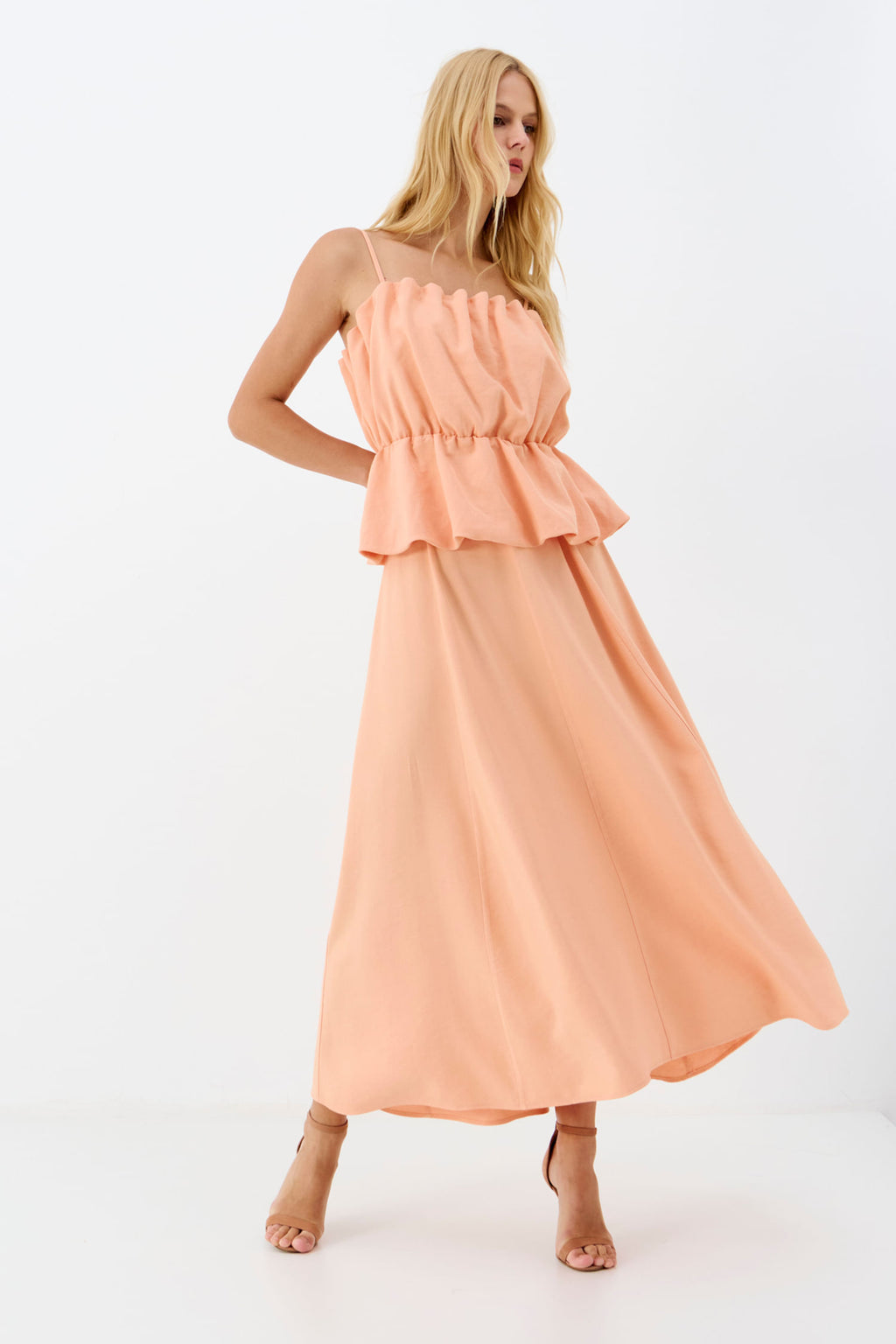 Saia Midi Fluida ACT Feminino Preto