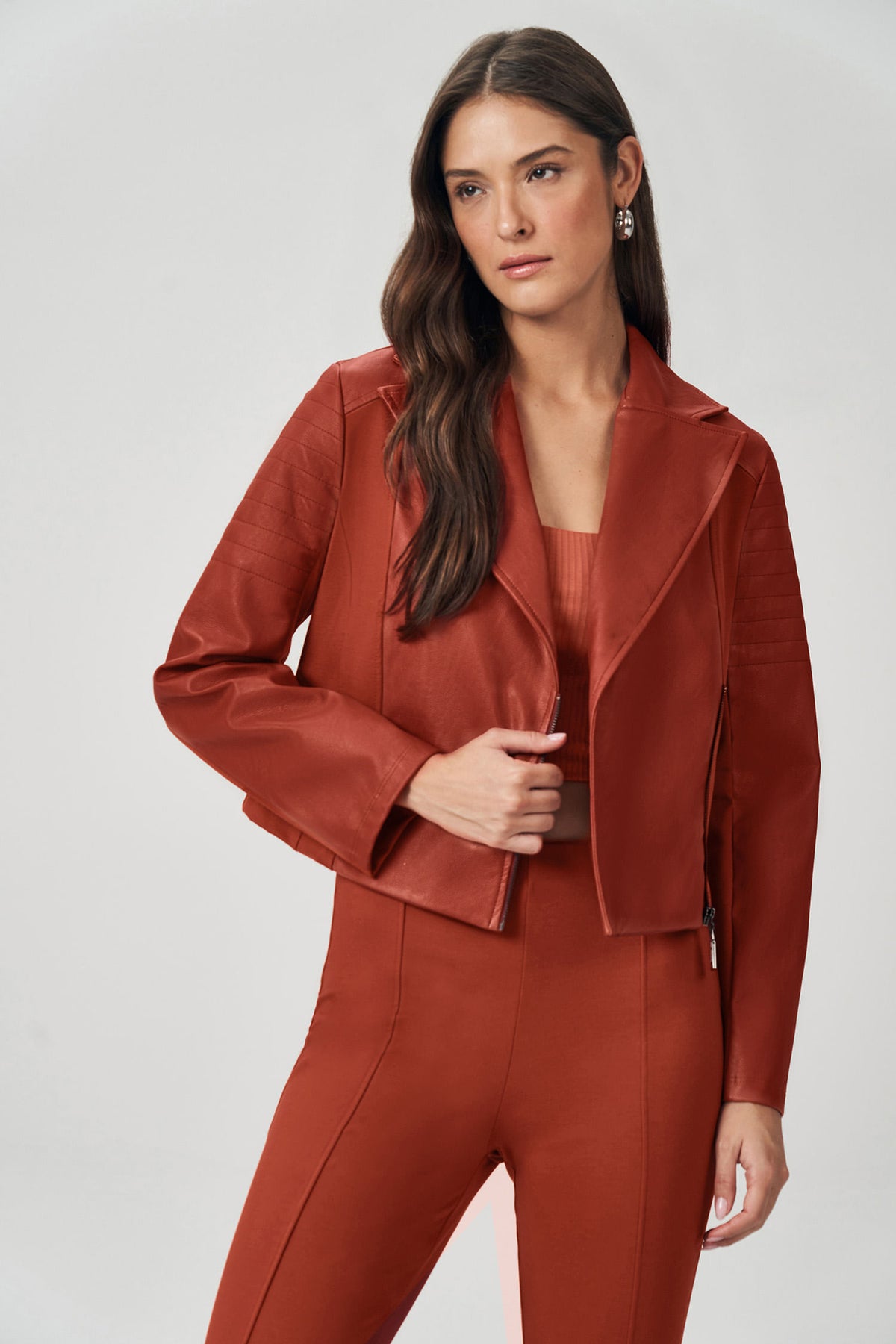 Jaqueta Perfcto PU Feminina Acostamento Cassis