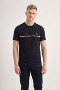 Camiseta Casual Masculina Acostamento Preto