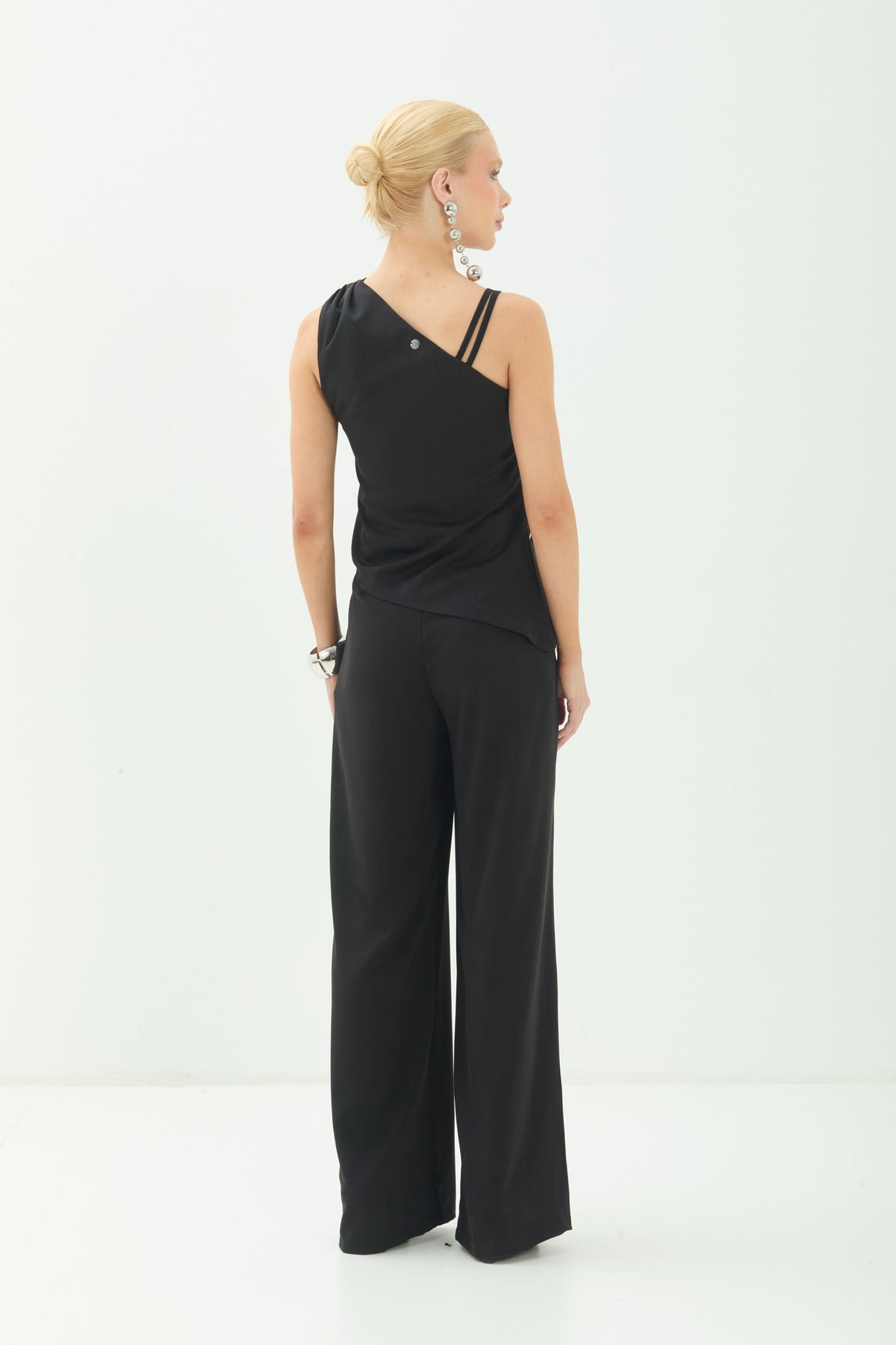 Calça Pantalona Alfaiataria ACT Feminina Preto