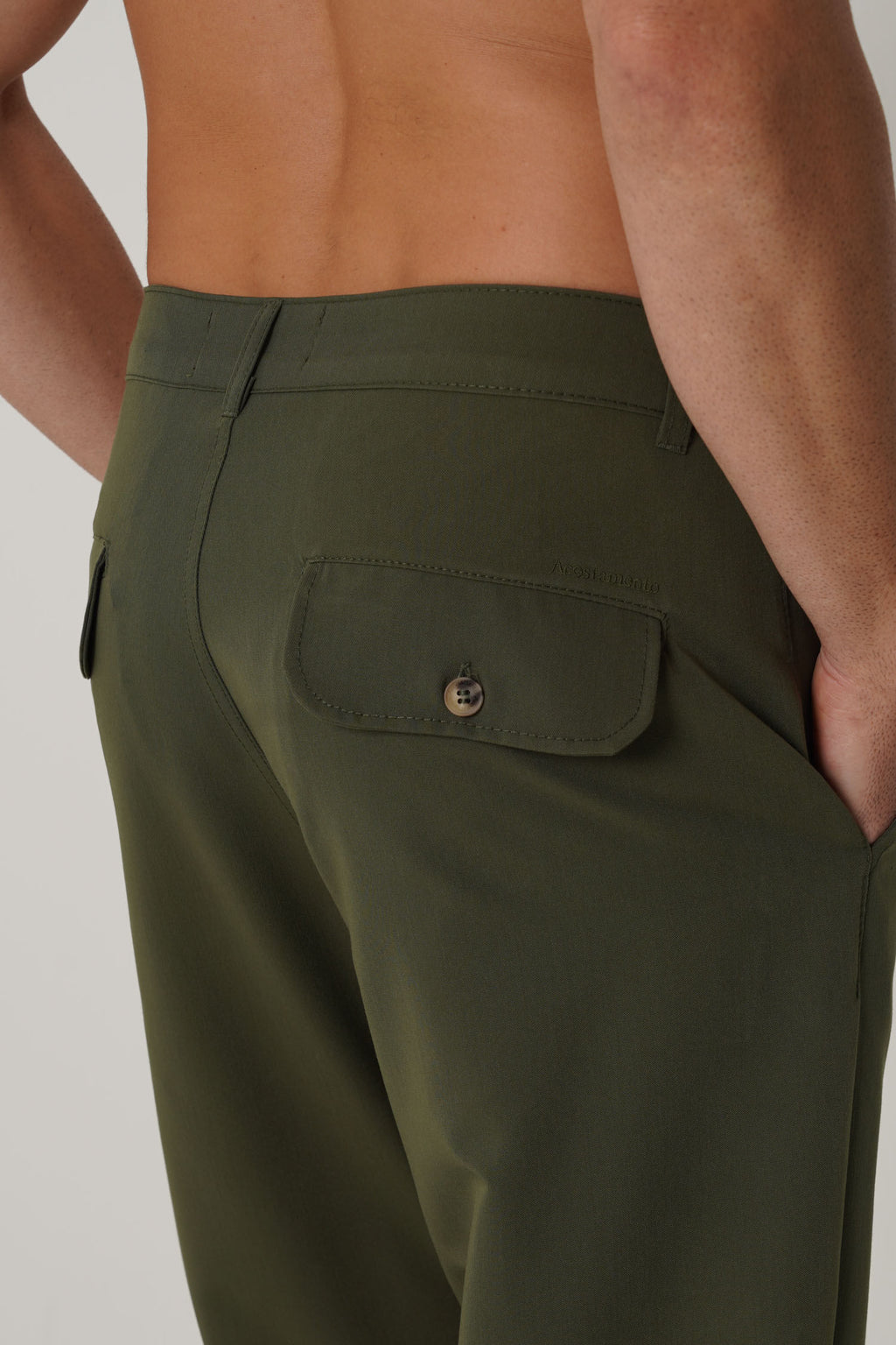 Calça Alfaiataria Clássica Masculina Acostamento Verde