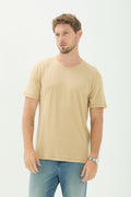 Camiseta Minimalista Masculina Acostamento Bege