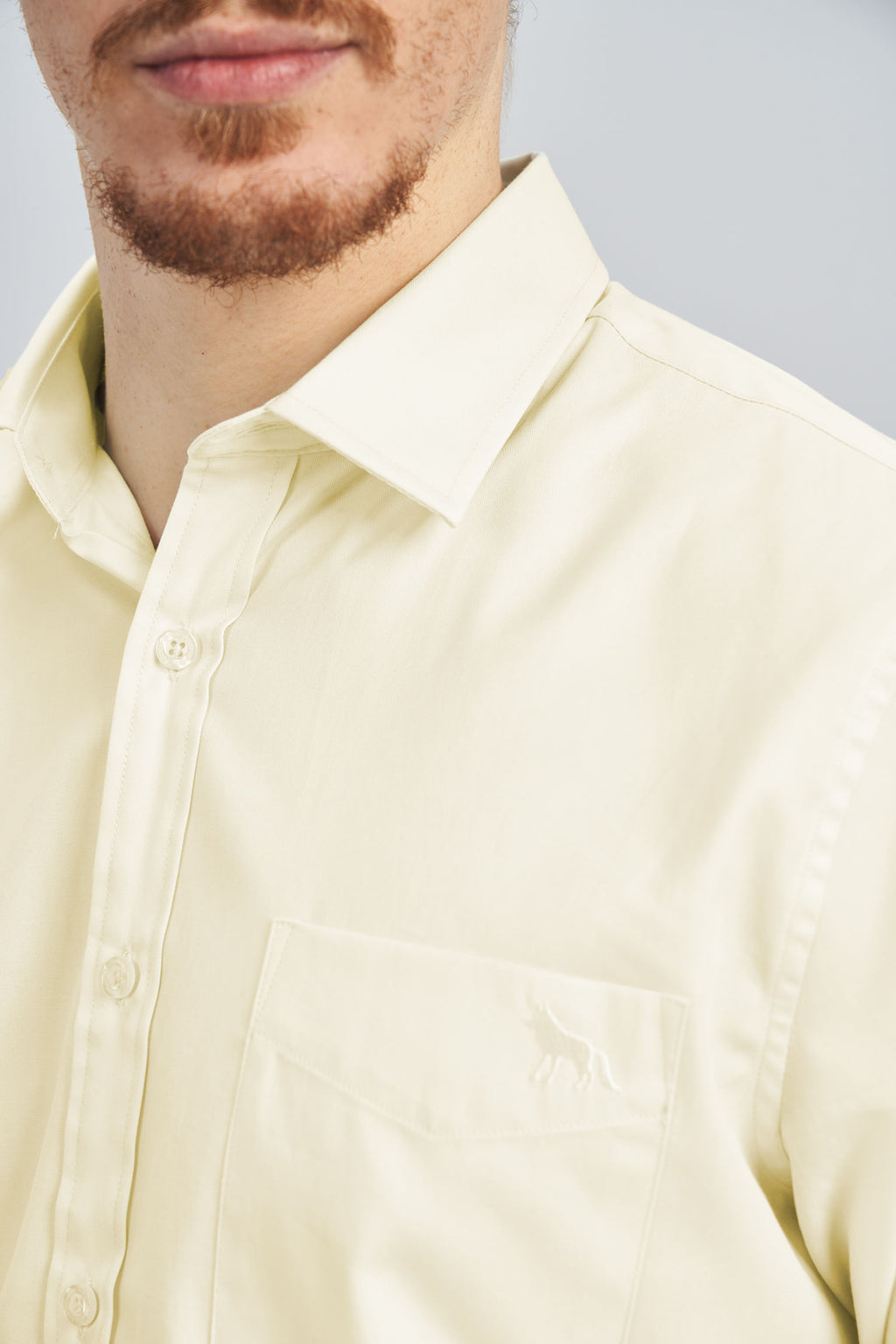 Camisa Manga Longa Scrivania Masculina Acostamento Amarelo