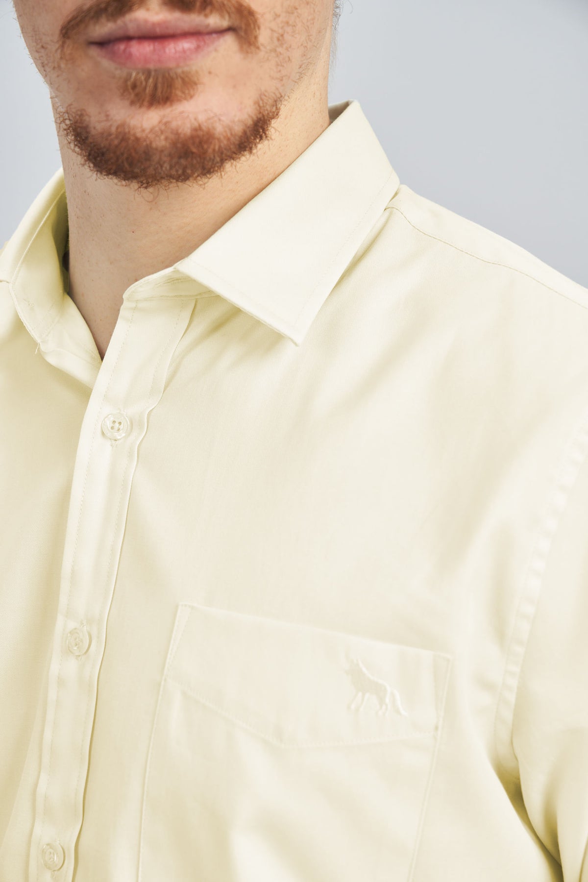 Camisa Manga Longa Scrivania Masculina Acostamento Amarelo