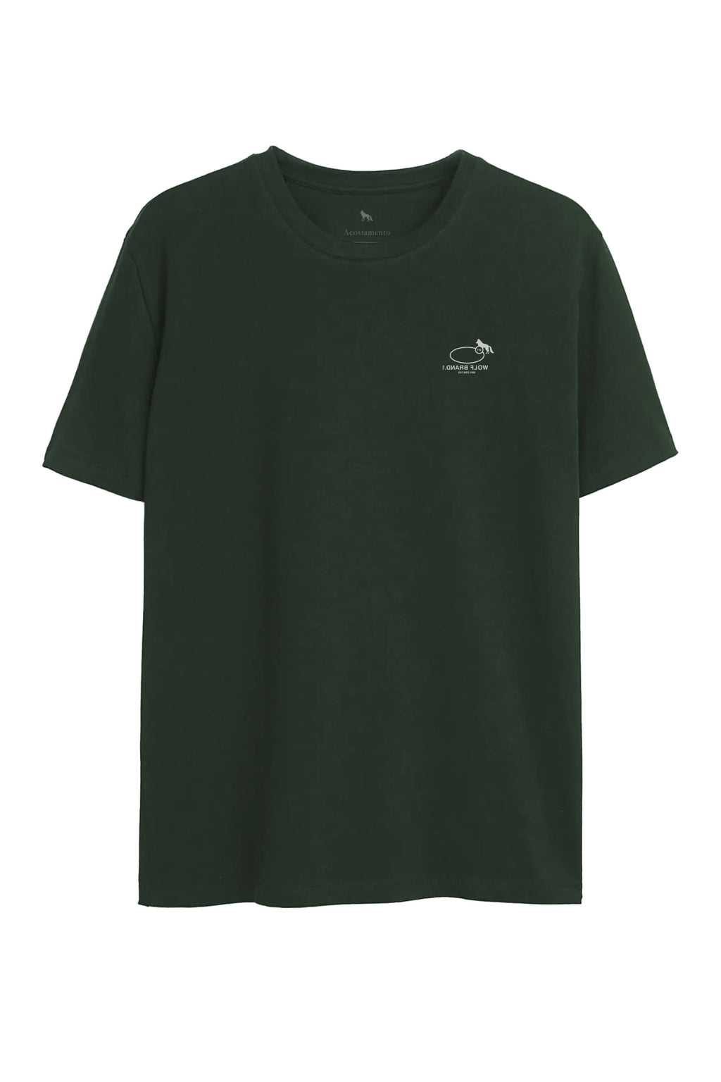 Camiseta Lobo Em Rota Masculina Oversize Acostamento Verde Nativo