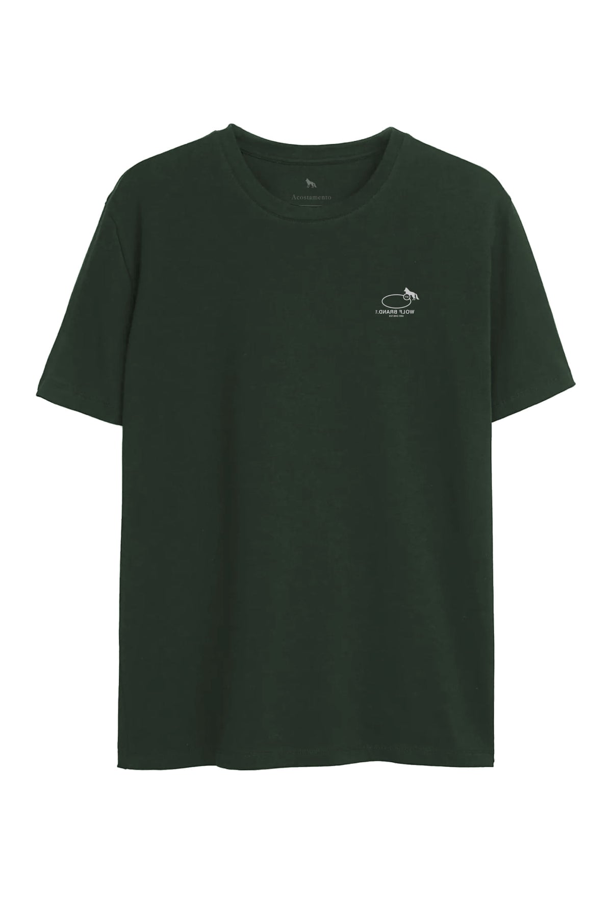 Camiseta Lobo Em Rota Masculina Oversize Acostamento Verde Nativo