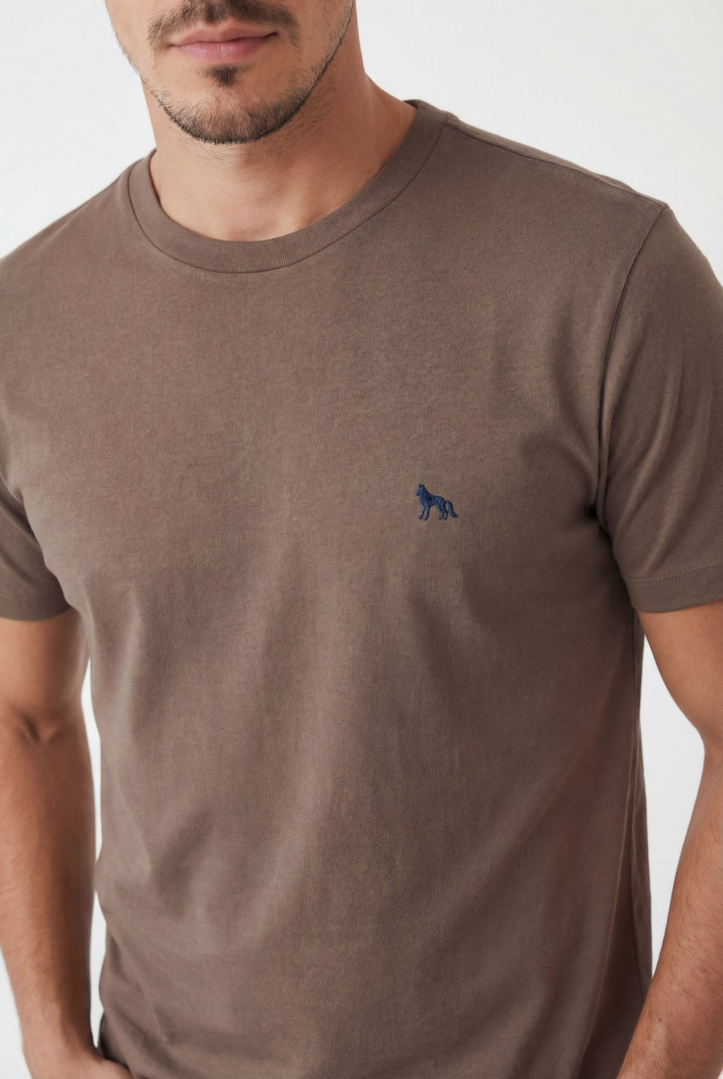 Camiseta Casual Masculina Acostamento Capuccino