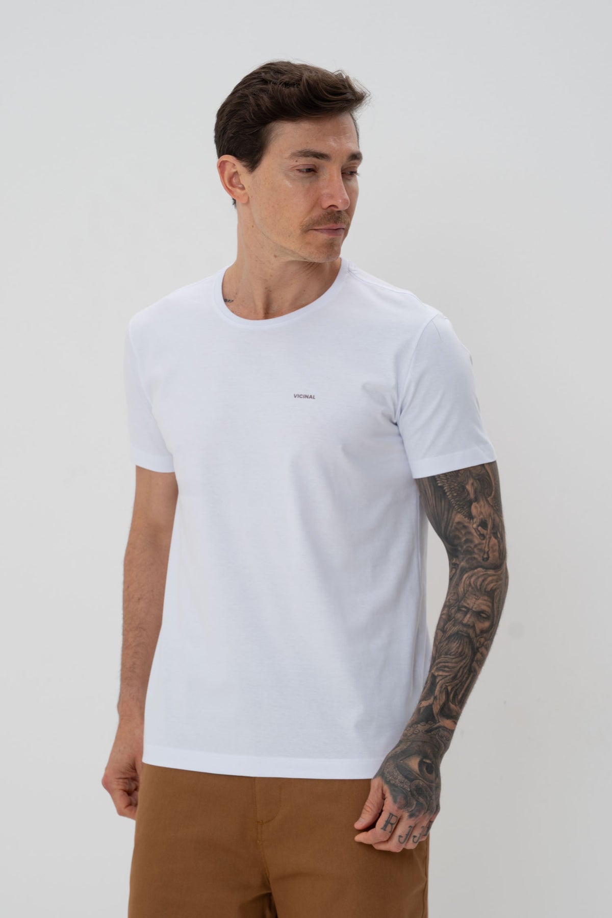 Camiseta Classic Básica Masculina Vicinal Branco
