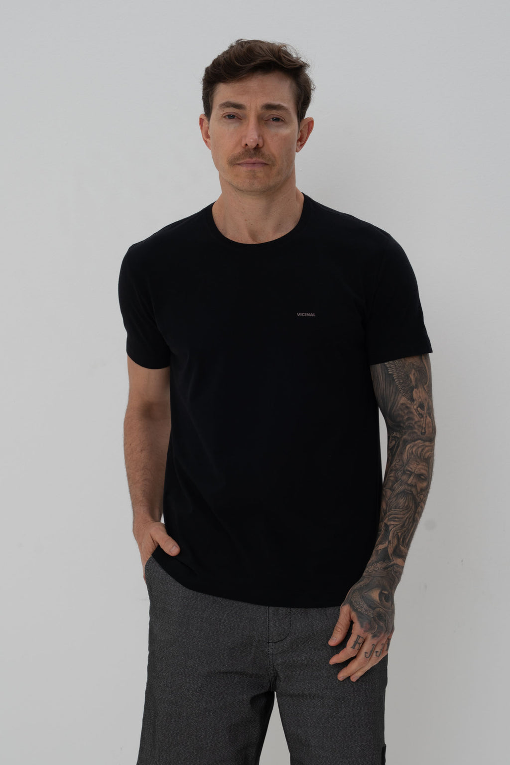 Camiseta Classic Básica Masculina Vicinal Preto