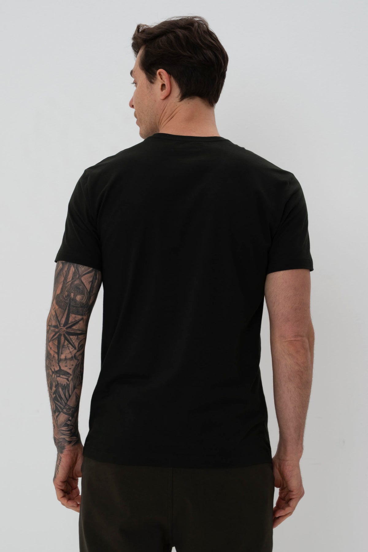 Camiseta Classic Básica Masculina Vicinal Verde Folhagem