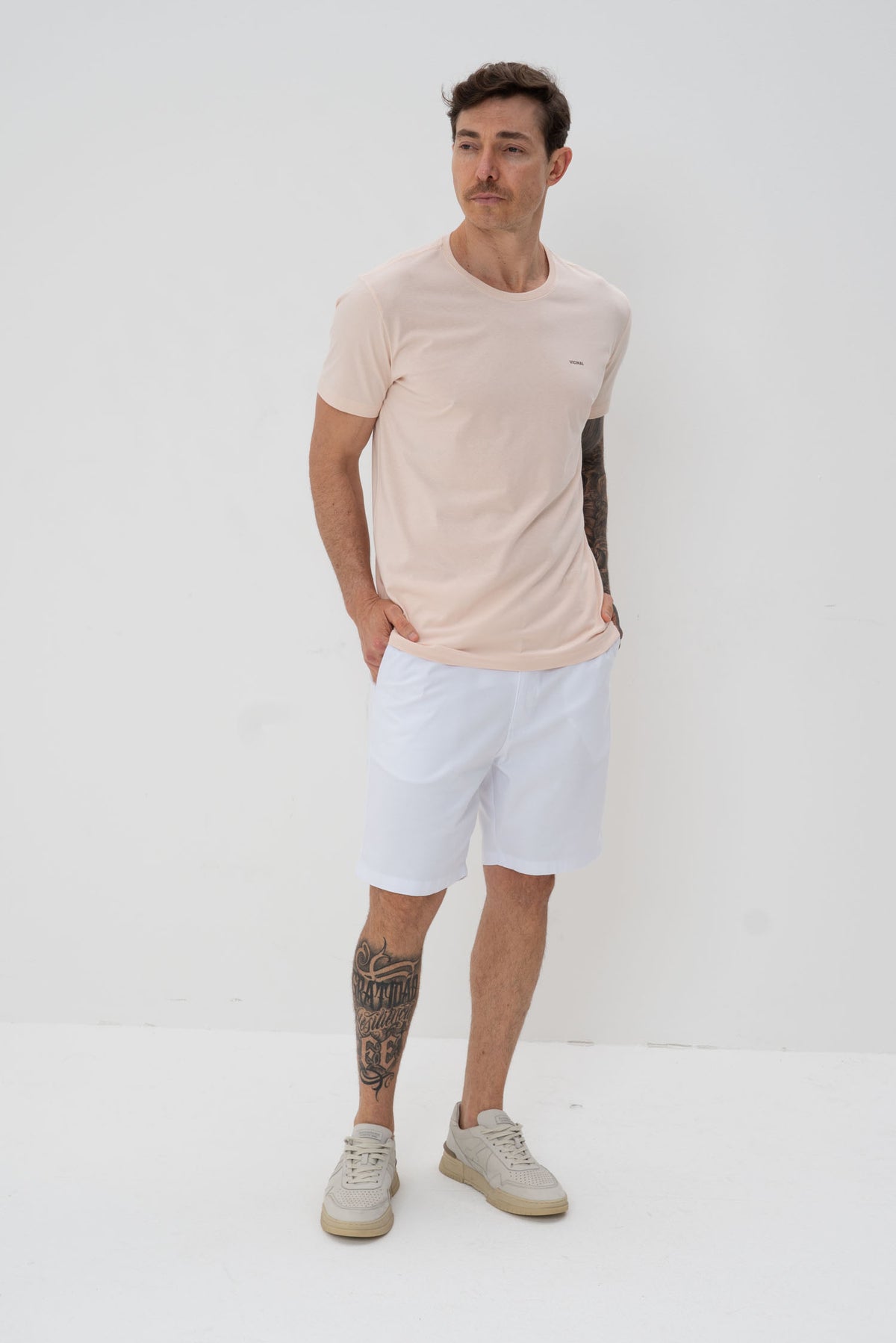 Camiseta Classic Básica Masculina Vicinal Rosado