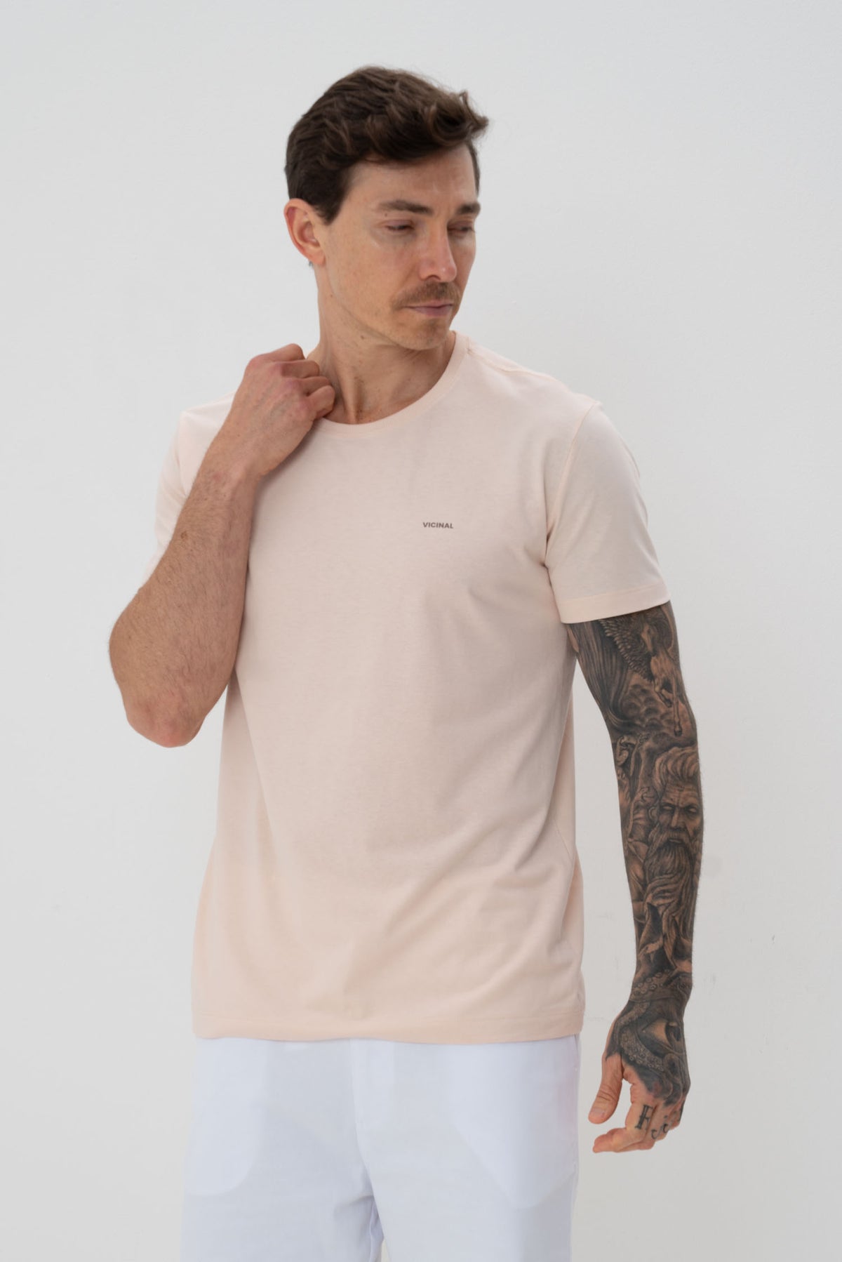 Camiseta Classic Básica Masculina Vicinal Rosado
