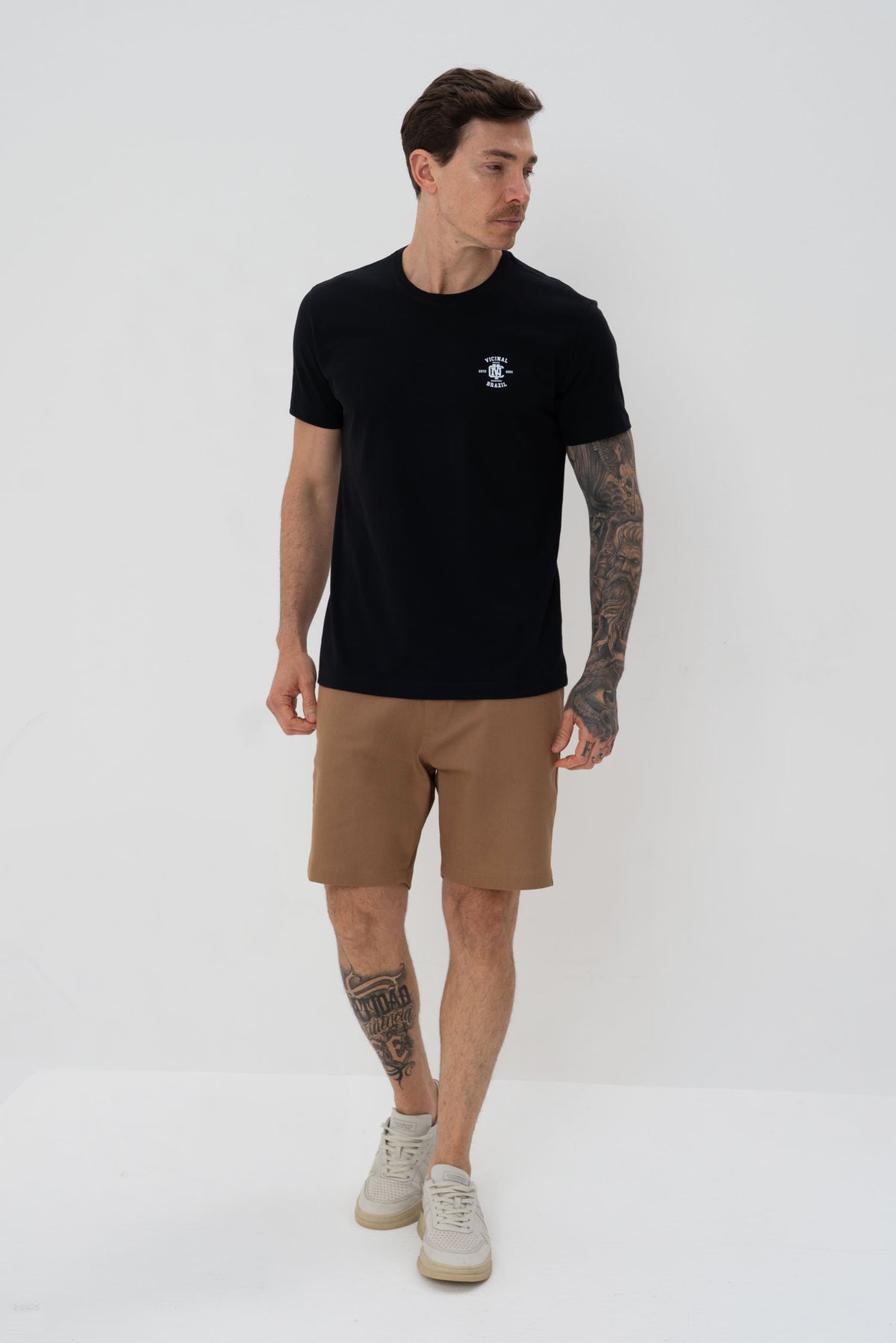 Camiseta Básica Classic Masculinoa Vicinal Preto