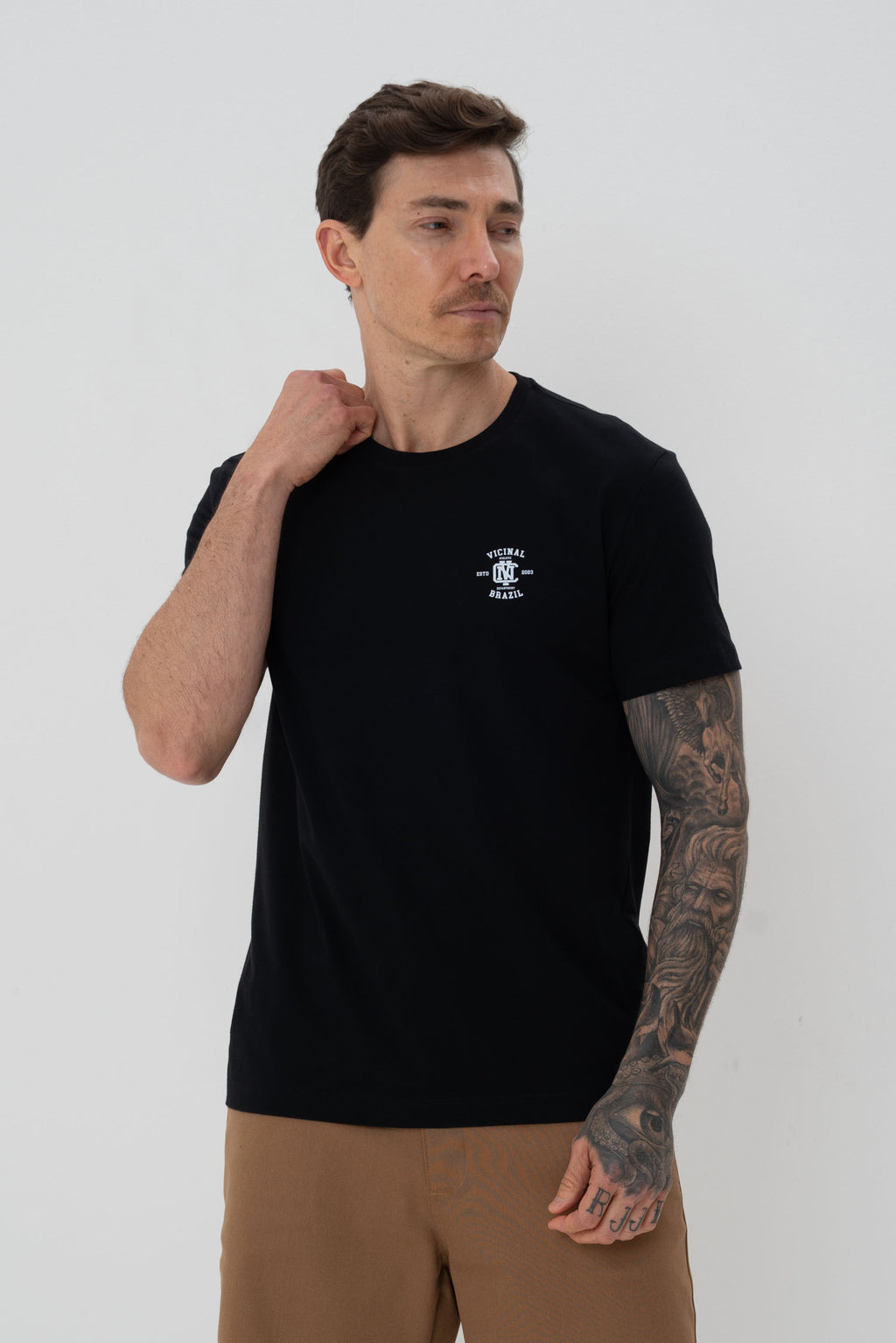 Camiseta Básica Classic Masculinoa Vicinal Preto