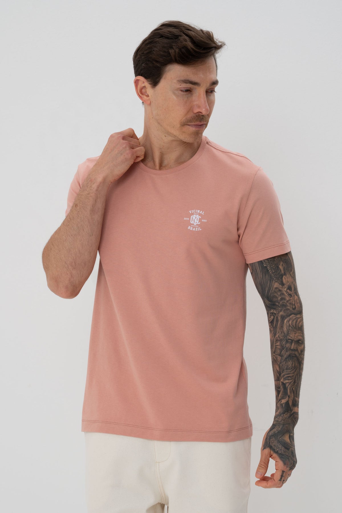 Camiseta Básica Classic Masculinoa Vicinal Ceramica
