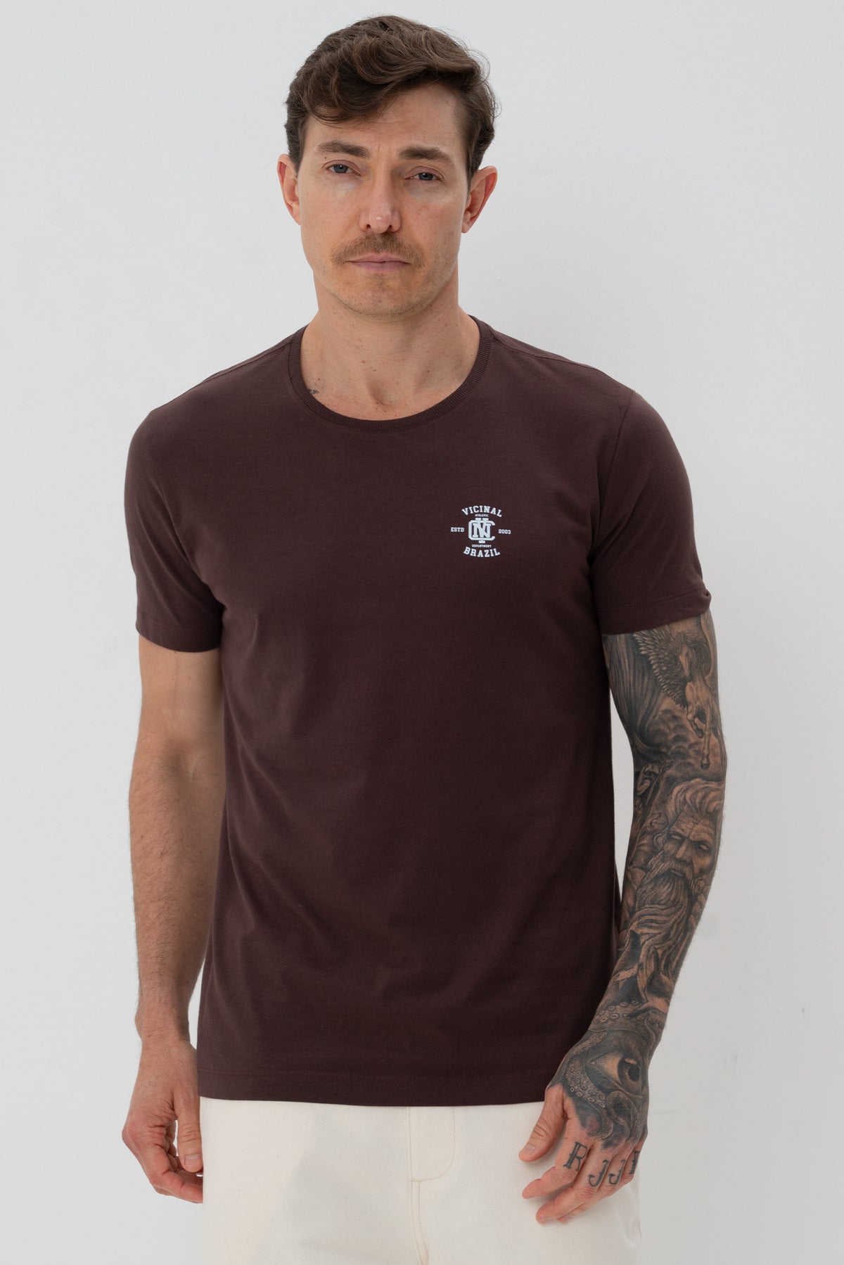 Camiseta Básica Classic Masculinoa Vicinal Brownie