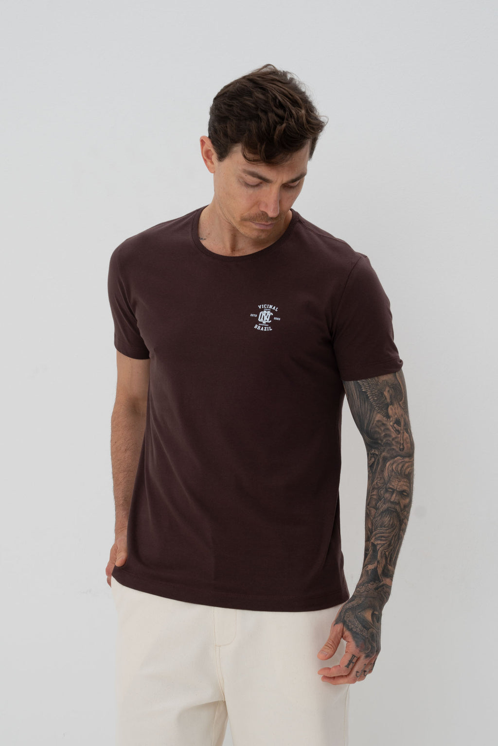 Camiseta Básica Classic Masculinoa Vicinal Brownie