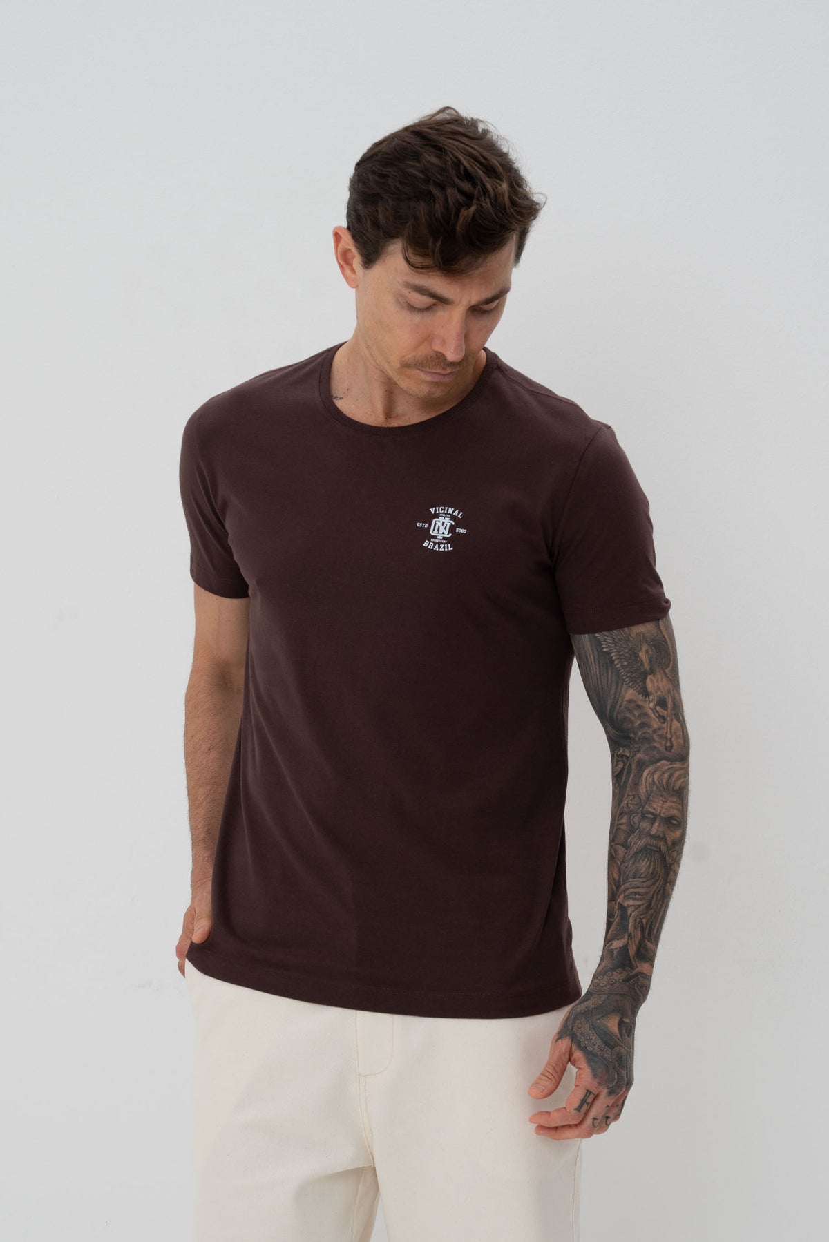 Camiseta Básica Classic Masculinoa Vicinal Brownie
