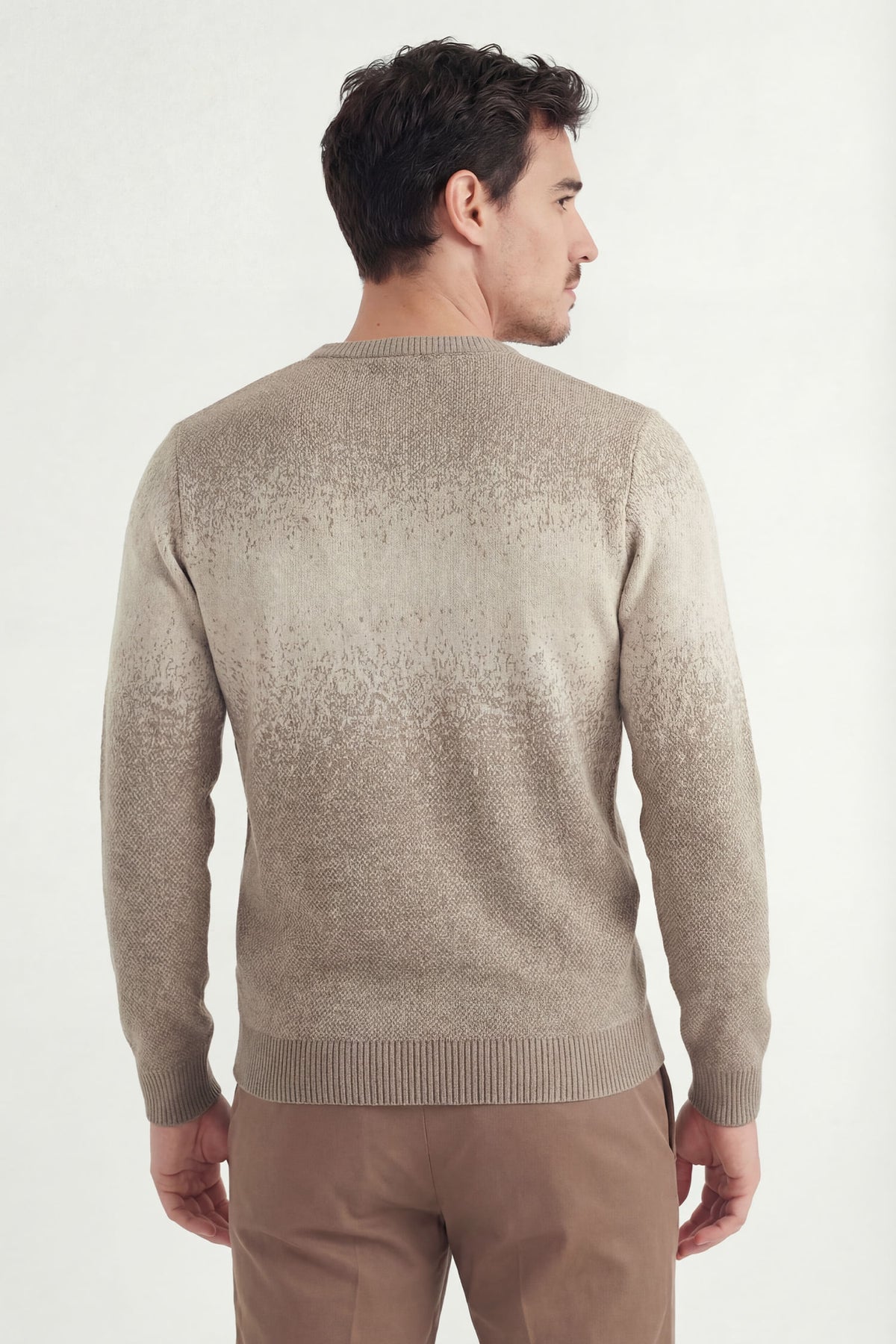 Suéter Scrivania Tricot Masculino Acostamento Bege