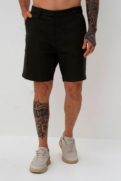 Bermuda Chino Casual Masculina Vicinal Verde Militar
